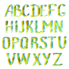 Colorful english alphabet letters