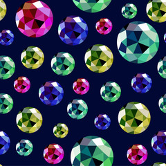 Seamless pattern with jewels