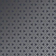 Geometric vector pattern, repeating abstract linear flower on transparent background. pattern is on swatches panel.