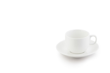 coffee cup isolated on  white background, Free from copy space.