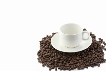 coffee cup isolated on  white background, Free from copy space.