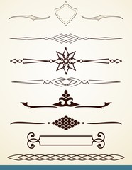 Horizontal dividers, decorations and banners