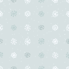 Seamless pattern with snowflakes