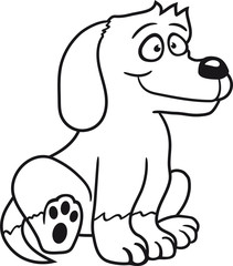 sitzen sitz gehorsam lustig hund welpe süß niedlich haustier comic cartoon