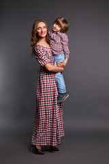 Cute family background isolated