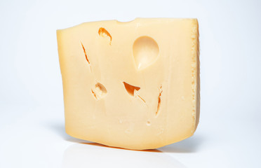 piece of cheese isolated