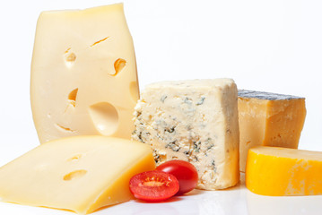Various types of cheese composition