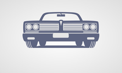 Generic retro car front view