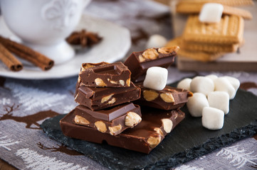 chocolate with marshmallows