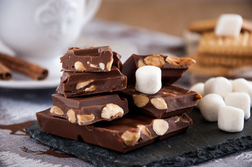 chocolate with marshmallows