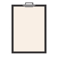Clipboard and white  blank sheet of paper. Vector illustration isolated on background