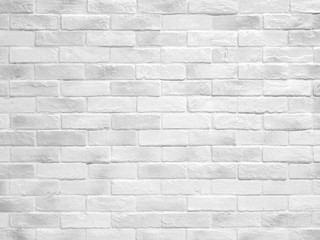 White brick wall texture and background.