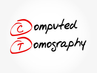 CT - Computed Tomography acronym, concept background