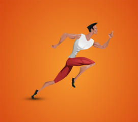 Fototapeta na wymiar man runner jogger running