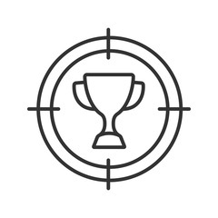 Aim on trophy linear icon