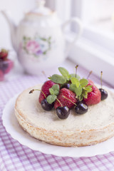 Cake with berries