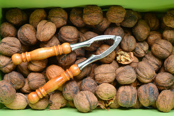 Walnuts in a box