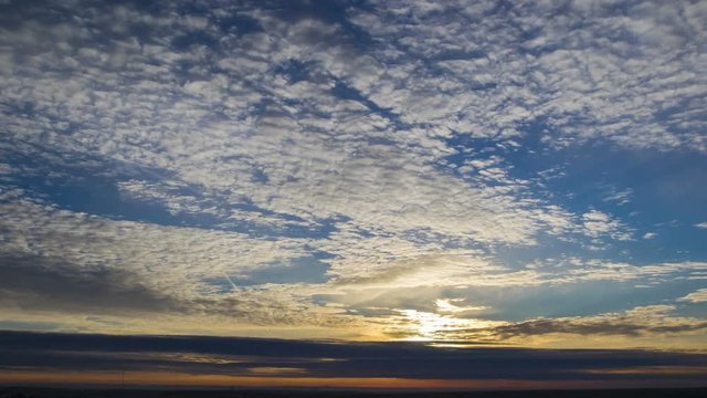 Beautiful sunset, amazing sky, time-lapse 4K
