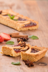 Strawberry tart. 