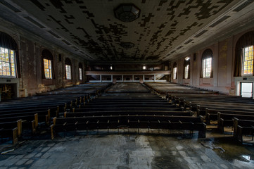 Fototapeta premium Abandoned Theater - Laurelton State Hospital - Pennsylvania