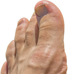 Obraz premium Man's foot isolated