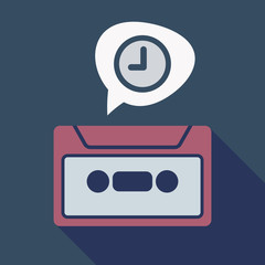 Long shadow cassette with a clock