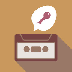 Long shadow cassette with a key