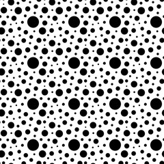 Seamless pattern with black circle
