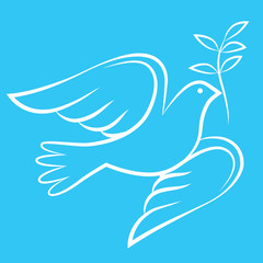 Dove of Peace with olive branch