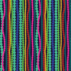 Ethnic seamless pattern with beads