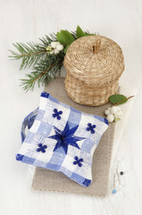 Christmas home decor embroidery.