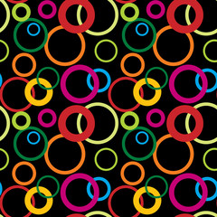 Seamless pattern with bright circles