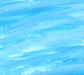 Fototapeta na wymiar Blue watercolor brush strokes. Texture