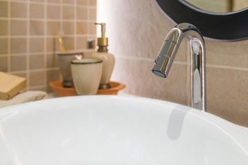 Fototapeta premium Modern fauce bathroom interior