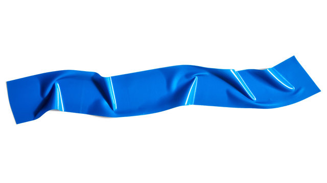 Blue adhesive tape isolated on white background