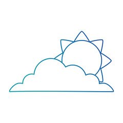 cloud silhouette with sun