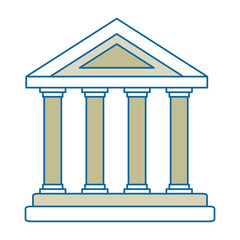 Obraz premium building with columns icon