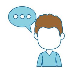Obraz na płótnie Canvas businessman with speech bubble avatar character icon