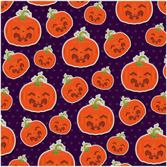 pumpkin hallooween pattern background