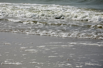 Gentle waves on the beach of Baltic Sea