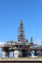 Oil Drilling Rig Port Aransas Texas