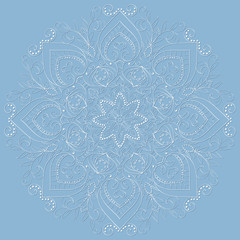 circular delicate pattern with embossing. Vector illustration