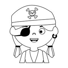 little kid disguised as a pirate