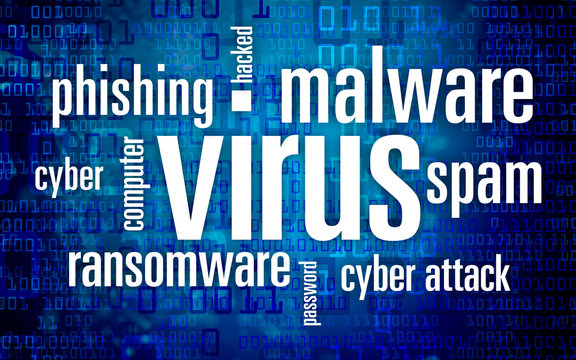 virus computer cyber attack wordcloud