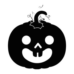 pumpkin hallooween decorative icon