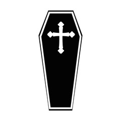 coffin halloween decorative icon