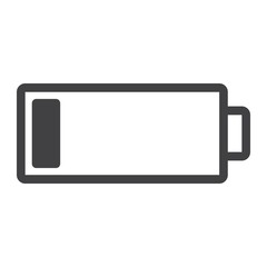 Low battery line icon, web and mobile, energy sign vector graphics, a linear pattern on a white background, eps 10.