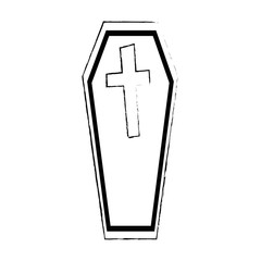 coffin halloween decorative icon