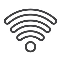 Wifi line icon, web and mobile, internet sign vector graphics, a linear pattern on a white background, eps 10.