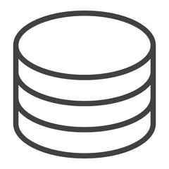 Data Storage line icon, web and mobile, database sign vector graphics, a linear pattern on a white background, eps 10.
